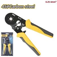 Инструмент обжимной Deli Пресс-клещи шестигранные для обжима наконечников DL-L12 0,25-6 кв.мм