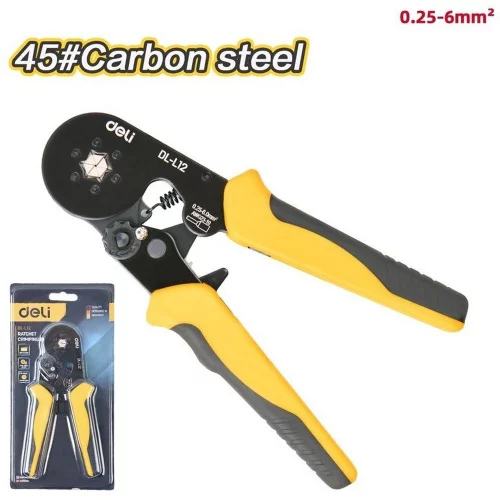Инструмент обжимной Deli Пресс-клещи шестигранные для обжима наконечников DL-L12 0,25-6 кв.мм