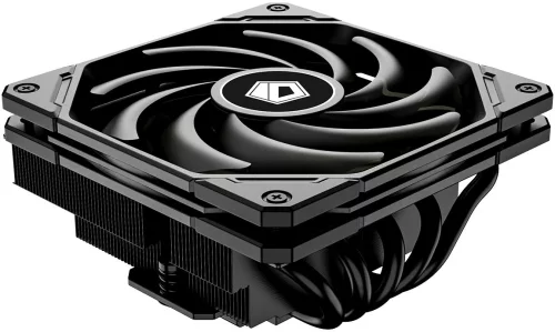 Cooler ID-Cooling IS-55 BLACK LGA1700/ 1200/ 115X/ AM5/ AM4 низкопрофильный высота 55mm (27шт/ кор, TDP 125W, PWM, 5 тепл.трубок + медная база, FAN 120mm, черный