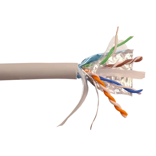 Кабель информационный Lanmaster LAN-6AFTP-HFLT-GY кат.6A FTP 4 пары 23AWG LSZH внутренний 305м серый