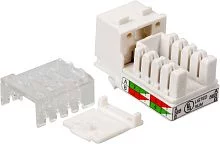 Модуль Keystone, RJ45, кат.5E, UTP, 90 градусов, узкий, со шторкой, белый (LAN-OK45U5E/ 90N-WH) (LAN-OK45U5E/90N-WH)