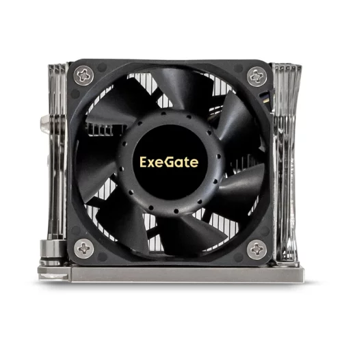 Exegate EX293440RUS Кулер ExeGate ESNK-P0068APS4.PWM.2U.3647.Cu {Al+Cu, 2U, 3 тепл. трубки, LGA3647, TDP 205W, Fan 80mm, PWM, 2100-6800RPM, 2 ball bearing, 4pin, 52db, 410г, на винтах, с термопастой} фото 2