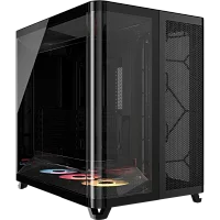 Корпус без блока питания/ Case Corsair AIR 5400 RS-R ARGB, Midi-Tower, TG, 3x120mm ARGB reverse fans, 2xUSB-A 3.2, 1xUSB 3.2 Type-C, E-ATX, ATX, mATX, mITX Black (CC-9011318-WW)