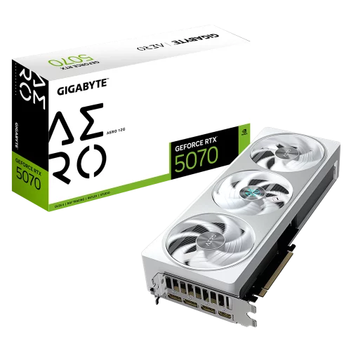 Видеокарта Gigabyte RTX5070 AERO 12GB GDDR7 192bit 3xDP HDMI 3FAN RTL (GV-N5070AERO-12GD)