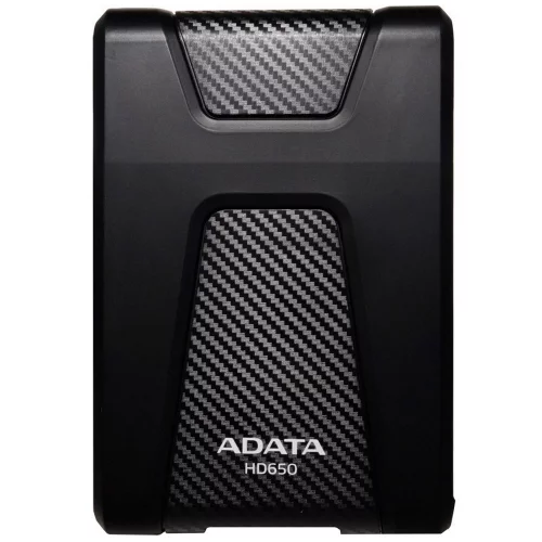 Внешний жесткий диск/ Portable HDD 4TB ADATA HD650 (Black), Silicone, USB 3.2 Gen1, 127x99x27mm, 390g /3 года/ (AHD650-4TU31-CBK)