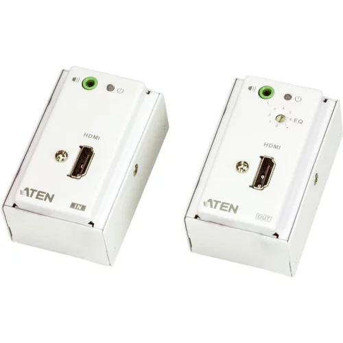 Настенный удлинитель HDMI по кабелю Cat 5, рамка MK (1080p@40м)/ HDMI/Audio 2xCat 5 Удлинитель с настенной панелью MK (1080p@40 м)