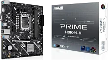 Материнская плата ASUS PRIME H810M-K, LGA1851, H810, 2*DDR5, 4*SATA, 1*M.2, 2*USB 3.2, 4*USB 2.0, 1*PCIx16, 1*PCIx1, HDMI+VGA, mATX; 90MB1N10-M0EAY0