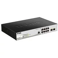 Сетевой коммутатор/ Managed Gigabit Switch with 8 10/100/1000Base-T PoE + 2 SFP Ports (DGS-1210-10P/ME/A1A)