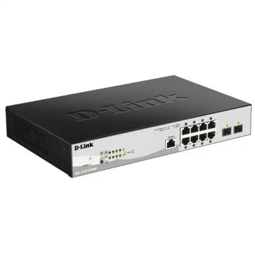 Сетевой коммутатор/ Managed Gigabit Switch with 8 10/100/1000Base-T PoE + 2 SFP Ports (DGS-1210-10P/ME/A1A)