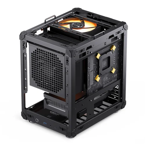 Корпус без блока питания/ Case JONSBO C6-ITX, Micro-Tower, no fan, 1xUSB-A 3.0 + 1xUSB-C 3.1, mDTX, mITX Black (C6-ITX BLACK) фото 4