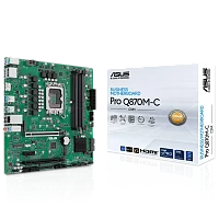 Материнская плата ASUS PRO Q870M-C-CSM LGA1851 mATX 4хDDR5 2хPCIEx16 PCIEx1 2xM.2 USB-C DP HDMI GLAN (90MB1KEP-M0EAYC)