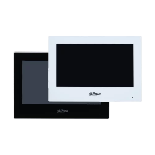 DAHUA Видеодомофон IP 7 дюймовый, белый1024x600 разрешение, ёмкостной сенсорный экран; тревожные входы / выходы 6/ 1; LAN; Возможность просмотра IP видеокамер; Питание: DC 12В/ PoE; Габаритные размер (DHI-VTH2621GW-P)