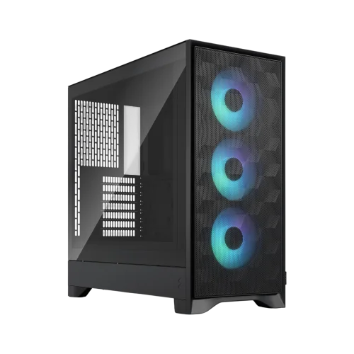 Корпус Компьютер без блока питания/ Case Fractal Design Pop 2 Air TG RGB, Midi-Tower, 3x120mm, 1xUSB-C + 1xUSB-A 3.2 ATX, mATX, mITX Black (FD-C-POA2A-03)