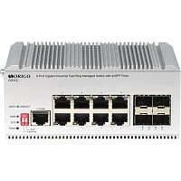 Коммутатор/ Managed L2 Industrial Fast Ring Switch 8x1000Base-T, 4x1000Base-X SFP, Surge 4KV, -40 to 75°C (OI3112/A1A)