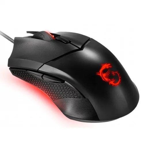 Мышь MSI Clutch GM08, Wired, optical, 6200dpi, USB, 6 but, red led, Black (S12-0401810-CLA) фото 3
