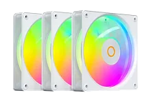 Вентилятор для корпуса Ocypus Gamma F12 Elite WH ARGB 3 IN 1, 120x120x25mm, 4-PIN PWM, 600-1800 RPM, 26 DBA MAX, HYDRO BEARING