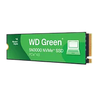 Твердотельные накопители/ WD SSD Green SN3000, 2000GB, M.2(22x80mm), NVMe, PCIe 4.0 x4, QLC, R/ W 5000/ 4200MB/ s, TBW 250, DWPD 0.1 (12 мес.) (WDS200T4G0E)