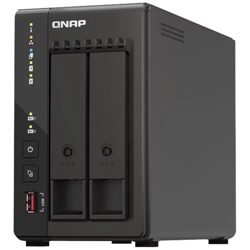 Сетевое хранилище без дисков/ SMB QNAP TS-253E-8G NAS, 2-tray w/o HDD. 2xHDMI-port. 4-core Celeron J6412 2-2.6 GHz, 8GB DDR, 2x2.5Gb LAN, 2 x M.2 2280 PCIe Gen 3 x2, 2x USB 3.2 Gen 2 (10Gbps) Port, 2x USB 2.0 port