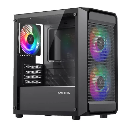 XASTRA Корпус A303M 3FRGB Black mATX/Mesh/ tempered glass / 2x140mm + 1x120mm FRGB fans/ A303M-2FC14F-1FC12F фото 2