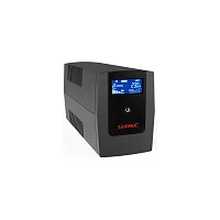 Линейно-интерактивный ИБП ДКС серии Info LCD, 800 ВА/480 Вт, 1/1, 3xIEC C13, USB + RJ45, LCD, 1x8Aч (INFOLCD800I)