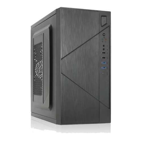 Корпус с блоком питания 450Вт./ Case Forza mATX case, black, w/PSU 450W 12cm, w/2xUSB2.0, w/2xUSB3.0, w/1xType-C (USB2.0), w/pwr cord, w/o FAN (FZ-059-SX450R-U32C)