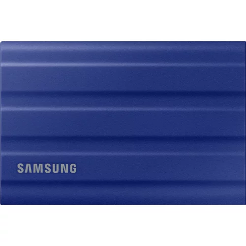 Внешние HDD и SSD/ Samsung External SSD T7 Shield, 1TB, Type C-to-C/A, USB 3.2 Gen2, R/W 1050/1000MB/s, IP65, 88x59x13mm, 98g, Blue (12 мес.) (MU-PE1T0R/WW)