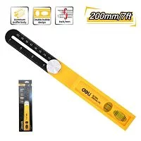 Угломер переставной - малка с пузырьковым уровнем Deli DL7304 200мм