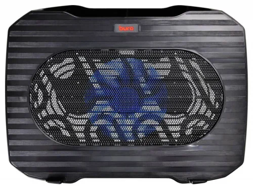 Подставка для ноутбука Buro BU-LCP156-B114 15.6 357x265x33мм 1xUSB 1x 140ммFAN 345г металлическая сетка/ пластик черный