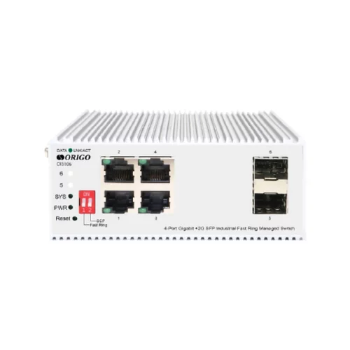 Коммутатор/ Managed L2 Industrial Fast Ring Switch 4x1000Base-T, 2x1000Base-X SFP, Surge 4KV, -40 to 75°C (OI3106/A1A)
