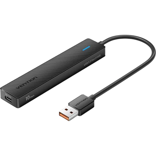 Концентратор Vention USB 3.2 Gen 2 AM/ 2хUSB-C/ 2хUSB-A Черный - 0.15м. (CHSBB)