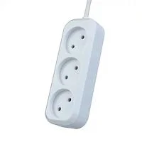 Perfeo сетевой удлинитель без заземления "RU POWER", 5,0м, 3 розетки, белый (Р16-012) (PF_B4063)