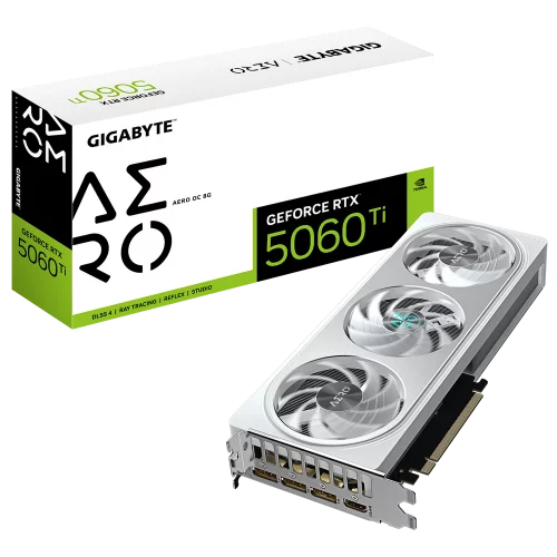 Видеокарта Gigabyte RTX5060Ti AERO OC 8GB GDDR7 128bit 3xDP HDMI 3FAN RTL (GV-N506TAERO OC-8GD)