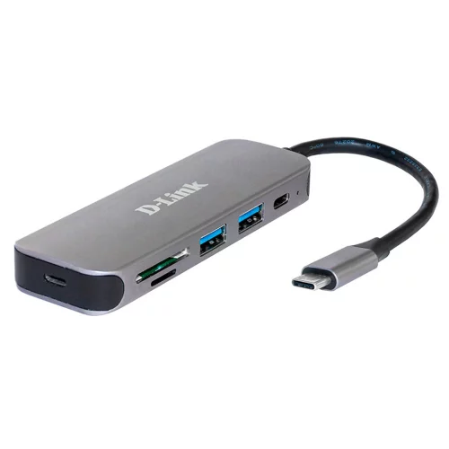 Концентратор/ DUB-2325 USB-C Hub, 2xUSB3.0 + USB-C, SD/microSD Card Reader (DUB-2325/A1A) фото 2