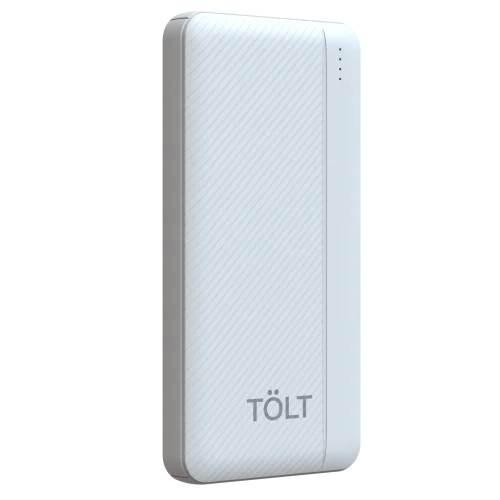 Портативный аккумулятор TOLT Lit K05 White, 10000mAh, 10W, white, CCC/ Powerbank TOLT Lit K05 White, 10000mAh, 10W, white, CCC