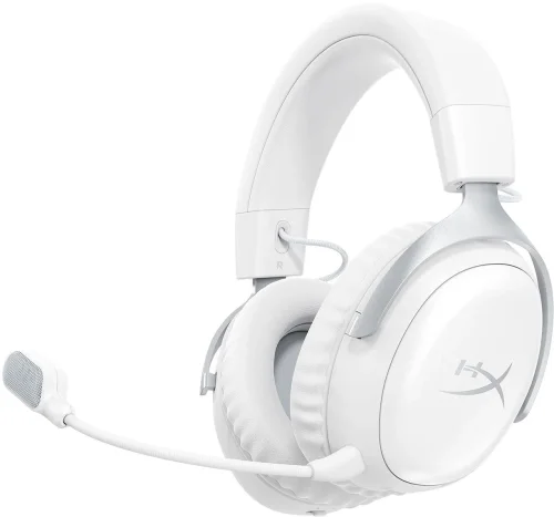 Наушники с микрофоном HyperX Cloud III S Wireless белый 0.5м мониторные BT оголовье (AX6G1AA)