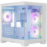 1STPLAYER MEGAVIEW MV5-TP ARGB White / mATX / 3x120mm ARGB fans / MV5-TP-WH-2FC7R-W-1FC7-W