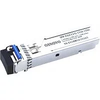 Oптический SFP модуль OSNOVO SFP-S1LC13-G-1310-1550 Оптический SFP Модуль. Одно волокно Single Mode. Скорость: до 1,25 Гбит/c. Тип разъема: LC. Оптический бюджет: 13дБ. Расстояние передачи - до 20км. Рабочая длина волны,нм