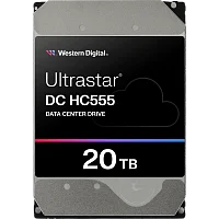 Жесткий диск/ HDD WD SAS Server 20Tb Ultrastar DC HC555 7200 12Gb/ s 512MB 0B47749 with clips 12pc/ box 1 year warranty (replacement WUH722020BL5204) (WUH722020CL5204)