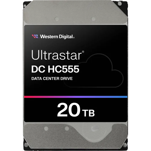Жесткий диск/ HDD WD SAS Server 20Tb Ultrastar DC HC555 7200 12Gb/ s 512MB 0B47749 with clips 12pc/ box 1 year warranty (replacement WUH722020BL5204) (WUH722020CL5204)