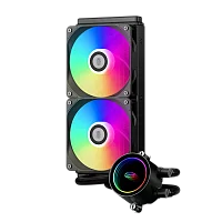 Система охлаждения/ PCCooler DA240 ARGB BK (270W, 240mm, Black, ARGB/ Fans: 2x120mm, 73.6CFM, -dBA, 1800RPM/ Pump height 55mm, -dBA, 3000RPM, Rad thickness 27mm/ S: 1851, 1700, 1200, 20XX, 115X, AM5, AM4)