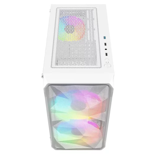 Powercase Mistral Micro A3B ARGB, Tempered Glass, 2x 140mm ARGB PWM+1x 120mm ARGB PWM, белый, mATX (CMMAW-A3) фото 4