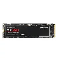 Твердотельные накопители/ Samsung SSD 980 PRO, 2000GB, M.2(22x80mm), NVMe 1.3c, PCIe 4.0 x4, 3-bit MLC, R/W 7000/5000MB/s, IOPs 1 000 000/1 000 000, DRAM buffer 2048MB, TBW 1200, DWPD 0.33 (12 мес.) (MZ-V8P2T0BW)