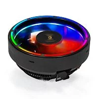 Exegate EX286155RUS Кулер ExeGate Dark Magic EE126A-RGB (Al black coating, LGA775/ 1150/ 1151/ 1155/ 1156/ 1200/ 1700/ AM2/ AM2+/ AM3/ AM3+/ AM4/ FM1/ FM2/ 754/ 939/ 940,TDP100W,Fan 120mm,1800RPM,Hydro bearing,4pin,