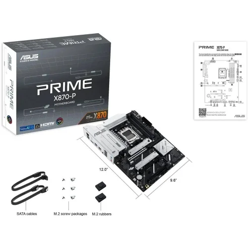 Материнская плата ASUS PRIME X870-P, AM5, X870, 4*DDR5, 2*SATA, 4*M.2, 4*USB 3.2, 2*USB 2.0, 2*Type-C, 3*PCIx16, HDMI, ATX;(90MB1IT0-M0EAY0) фото 11
