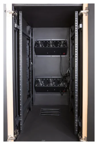 Шкаф LANMASTER SOUNDPROOF звукоизолированный 18U 750x1130 мм, отделка под дерево, цвет лиственница (LAN-DC-CBSP-18U-WD) фото 3