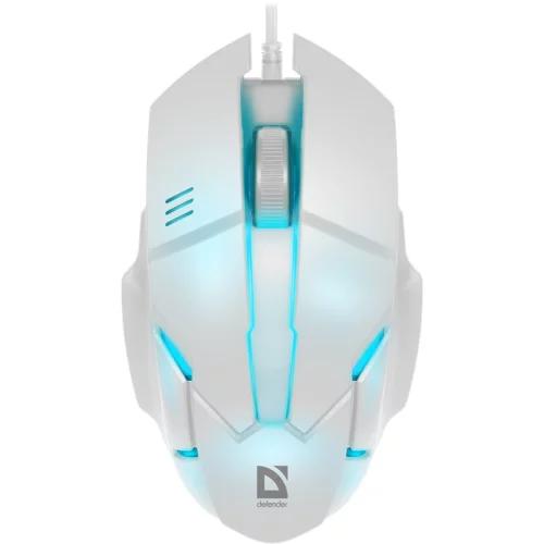 Defender Проводная оптическая мышь Host MB-982 7цветов,1000 dpi,белый (52983)