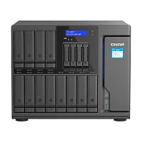 Сетевое хранилище без дисков/ SMB QNAP TS-1655-8G NAS 16-Bay (12x 3.5"/ 2.5" HDD/ SSD bays + 4x 2.5" SSD bays + 2x M.2 2280 SATA slots), Intel Atom C5125 8-core processor, 2.8GHz, 8 GB DDR4 (1 x 8 GB) u