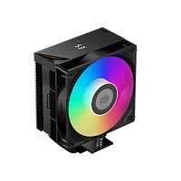 Кулер для процессора/ CPU Cooler PCCooler RT400 Digital ARGB BK (230W, 4-pin PWM, ARGB, LED temp., 152mm, Al/Cu, 4x6mm, 1x120mm, 73.32CFM, 34.9dBA, 2200RPM, S: 1851/1700/1200/115X, AM5/AM4, black)