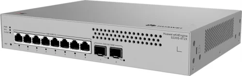 Коммутатор HUAWEI S220S-8T2X (L2, 8*10/ 100/ 1000BASE-T ports, 2*10GE SFP+ ports, built-in AC power, Fanless) (98012455)