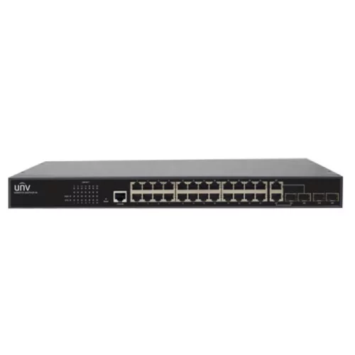 *Коммутатор Uniview 24x1000Mbps ports (RJ45)+2x1000Mbps Fiber(SFP) ports+2G Combo portsStandards IEEE802.3, IEEE802.3u, IEEE802.3z,IEEE802.3ab, IEEE802.3xSwitching capacity 56GbpsForwarding performance (NSW5110-24GT4GP-IN)